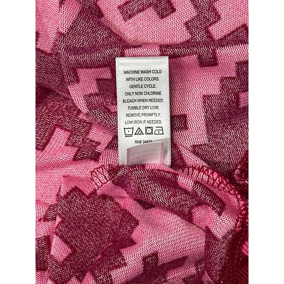 Comfort Code by CuddlDuds Brushed Ultra Knit Henley Lounger Dress Red Pink Sz 1X - Picture 10 of 10